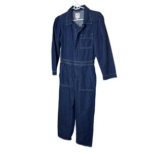 Seventy + Mochi Denim Jumpsuit Womens 4 Blue Long Sleeve Utility Coverall